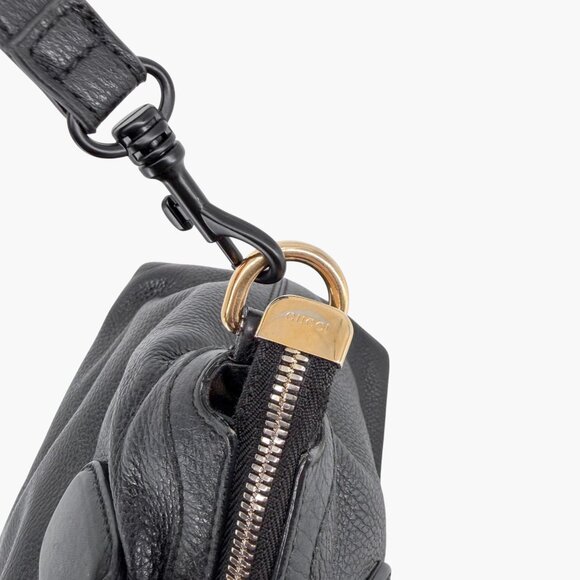 Gucci Black Pebbled Leather Soho Medium GG Tassel 2-Way Zip Top Shoulder Bag - Picture 5 of 11